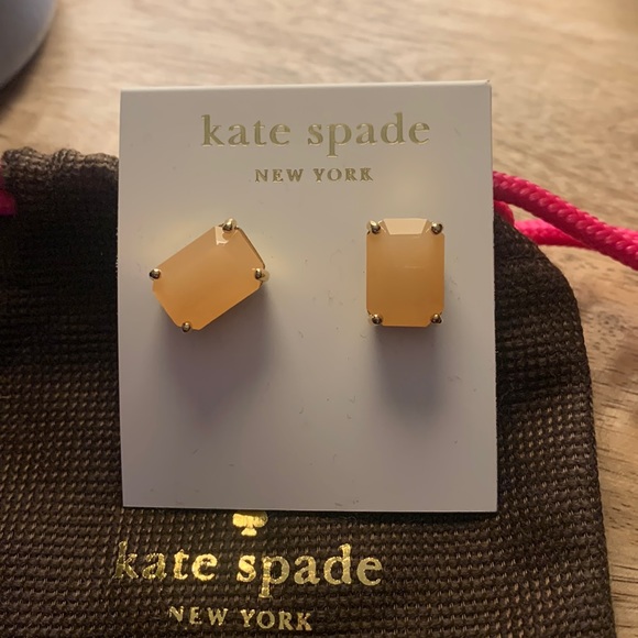 Nwt Peach Kate Spade Earrings - Picture 1 of 4